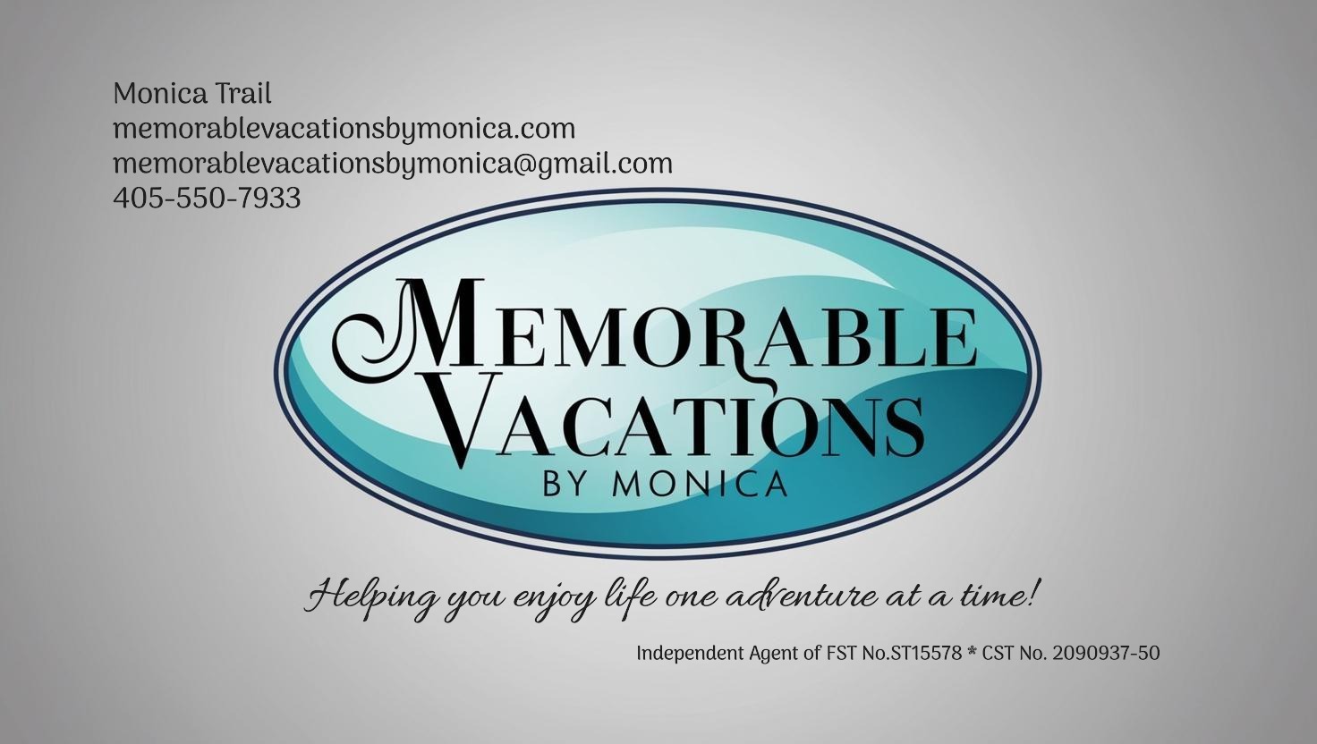 Memorable Vacations by Monica